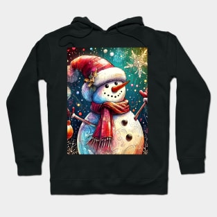 Discover Frosty's Wonderland: Whimsical Christmas Art Featuring Frosty the Snowman for a Joyful Holiday Experience! Hoodie